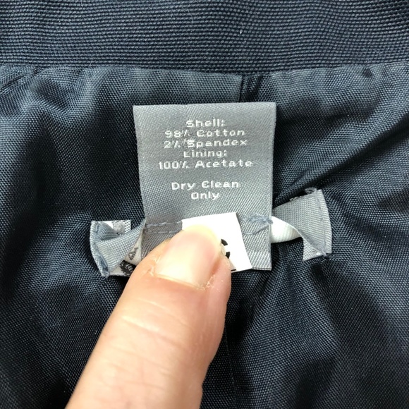 ANN TAYLOR Petites Navy Short Sleeve Blazer 2P - Picture 7 of 8